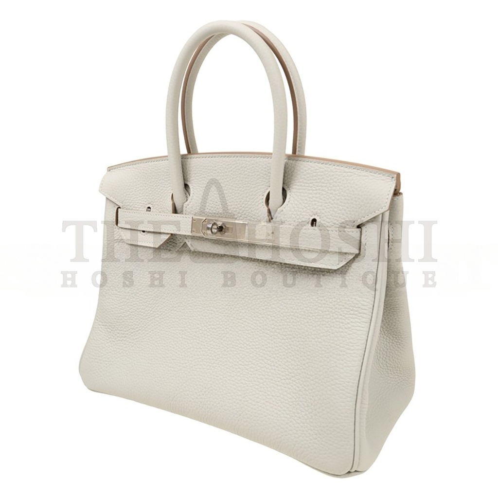 H**me5 BIRKIN 30 TOGO PURE WHITE COWHIDE HANDBAG BK3080TCSS (30*23*15cm) Master Quality